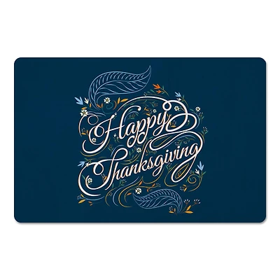 Happy Thanksgiving Script Floor Mat