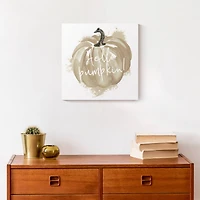 Hello Pumpkin Fall Canvas Wall Art