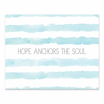 Hope Anchors the Soul Striped Nautical Tabletop Décor