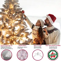 7.5ft. Pre-Lit White Pencil Northern Fir Artificial Christmas Tree, Clear Lights