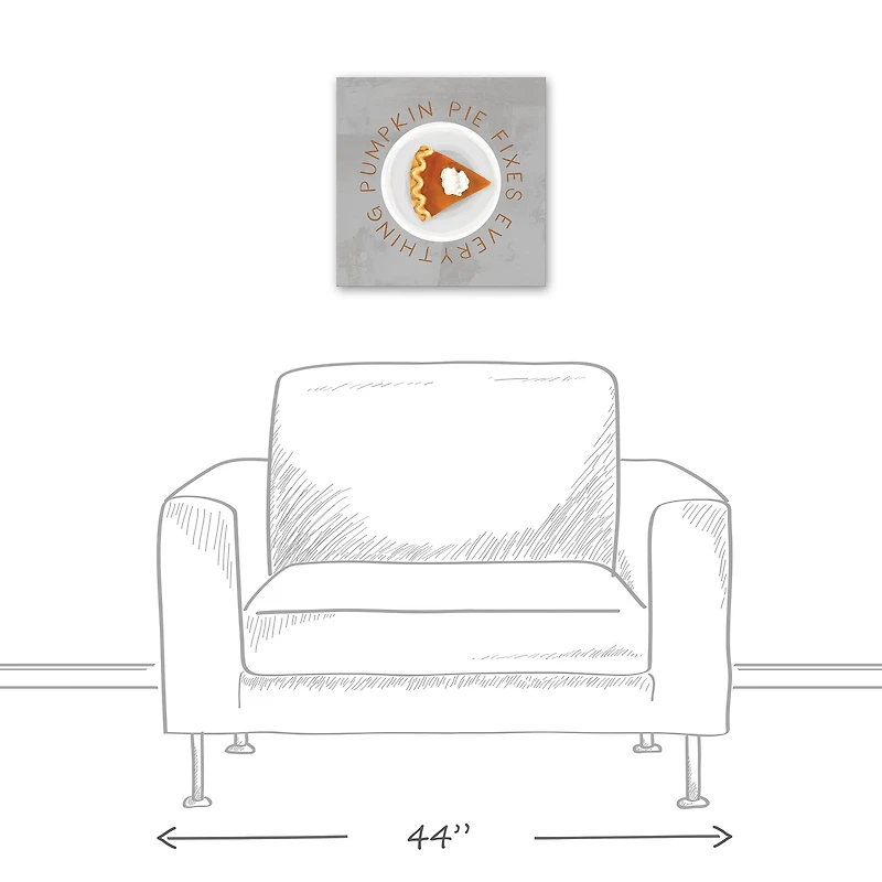 Pumpkin Pie Fixes Everything Canvas Wall Art