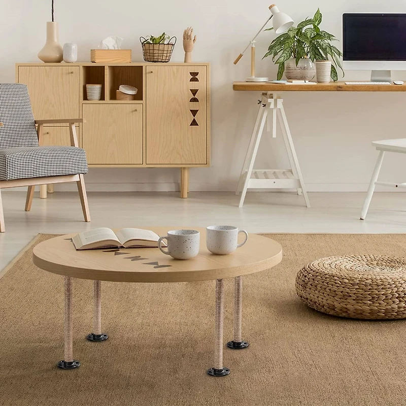 NEX™ Brown Industrial Pipe Metal Table Legs, 4ct.