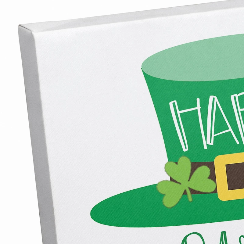 Happy St. Patrick's Day Leprechaun Canvas Wall Art