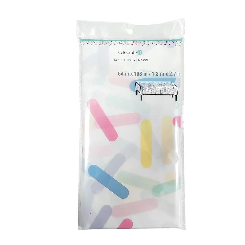 54" x 108" Ice Cream Party Plastic Table Cover by Celebrate It™
