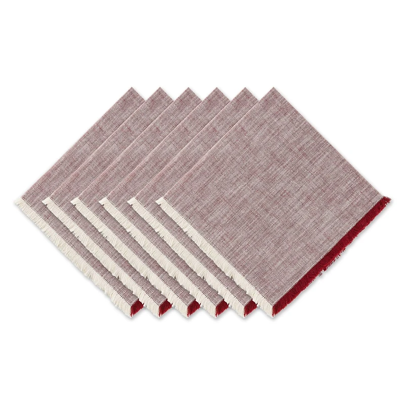 DII® Redwood Tonal Fringe Cloth Dinner Napkins, 6ct.