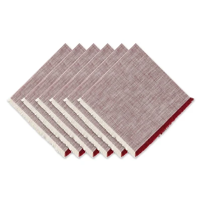 DII® Redwood Tonal Fringe Cloth Dinner Napkins, 6ct.