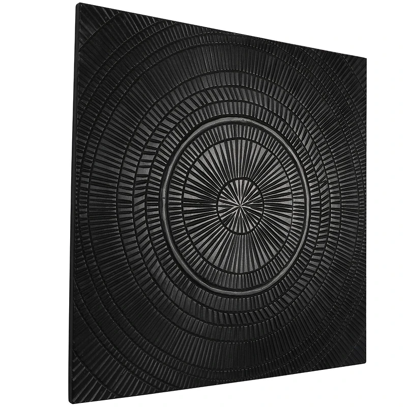 Square Black Starburst Wall Décor