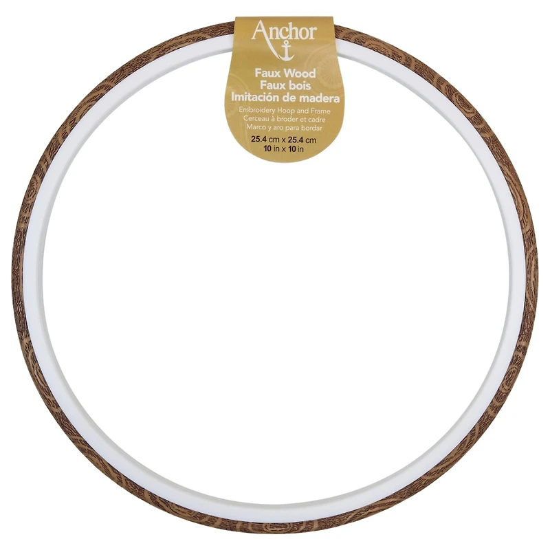 Anchor® Faux Wood Round Embroidery Hoop & Frame