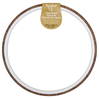 Anchor® Faux Wood Round Embroidery Hoop & Frame