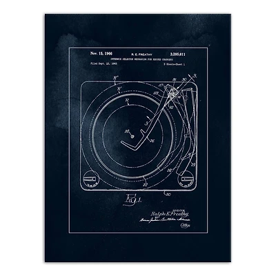 Record Player Changer 12" x 16" Canvas Wall Art