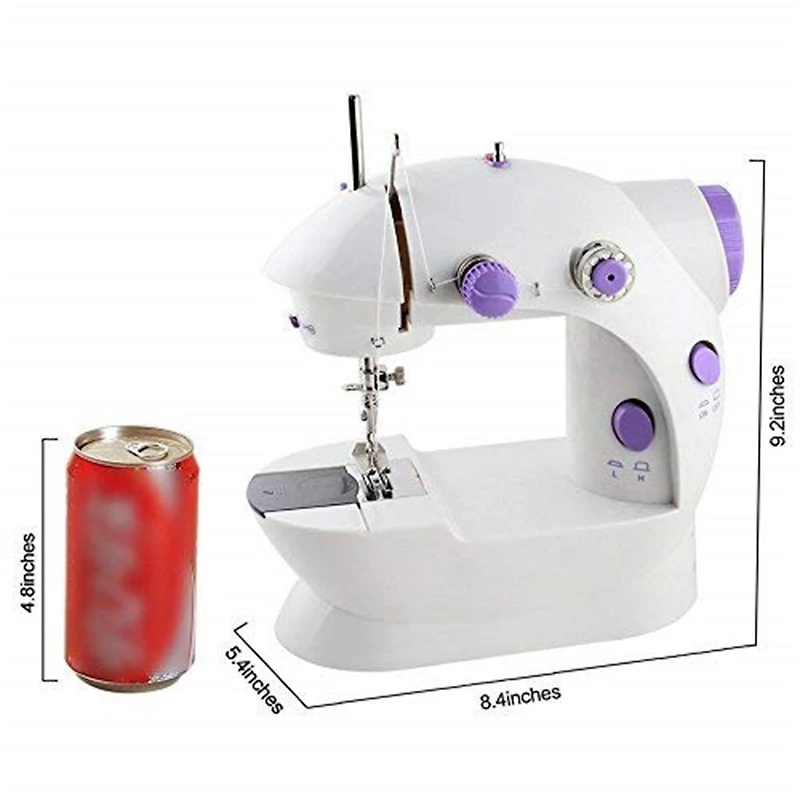 Liantral Lavender Dual Speed Essential Sewing Machine with Bobbins & Sewing Thread