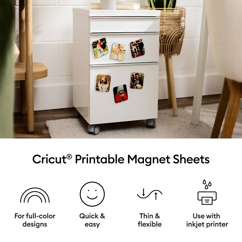 Cricut® 8.5" x 11" White Printable Magnet Sheets, 3ct.
