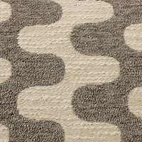 Hello Honey® Natural & Gray Abstract Pattern Woven Cotton Jacquard Pillow