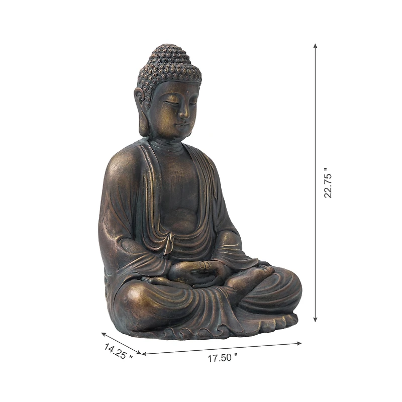 Glitzhome® 23" Meditating Buddha Statue