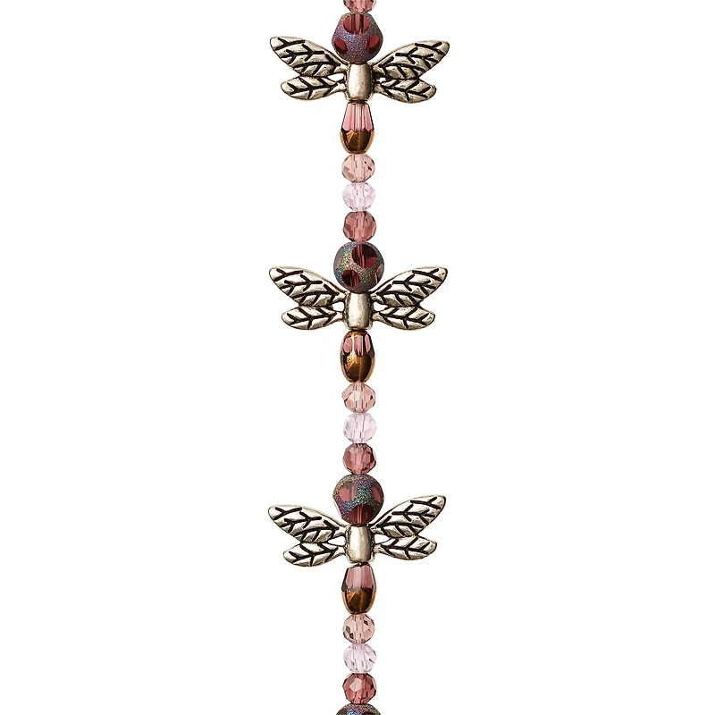 Glass & Metal Dragonfly Beads, 20mm by Bead Landing™