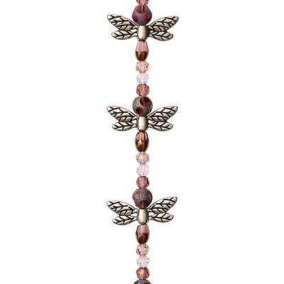 Glass & Metal Dragonfly Beads, 20mm by Bead Landing™