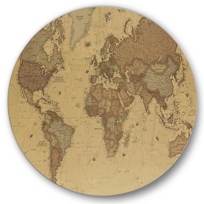 Designart - Ancient Map of The World III