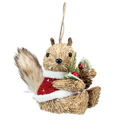 4" Squirrel in Sweater Natural Ornament by Ashland®