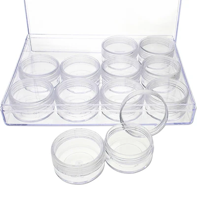 The Beadsmith® 6.5'' x 5'' x 1'' Clear Storage Box with Jars