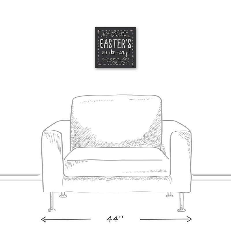 Easter Chalk Canvas Wall Art