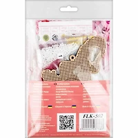 Wonderland Crafts Green & Yellow Gnome Bead Embroidery on Wood Kit