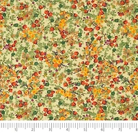 SINGER Yellow Floral Packed Cotton Fabric