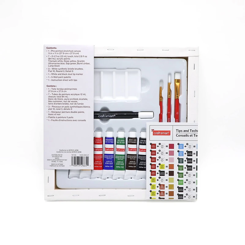 11" x 11" Snowman Canvas Painting Kit by Artist's Loft™