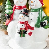 Glitzhome® 10.25" Christmas Resin Snowman Family Table Decor
