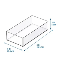24 Pack: 8" x 4" Clear Stacking Storage Tray by Simply Tidy™