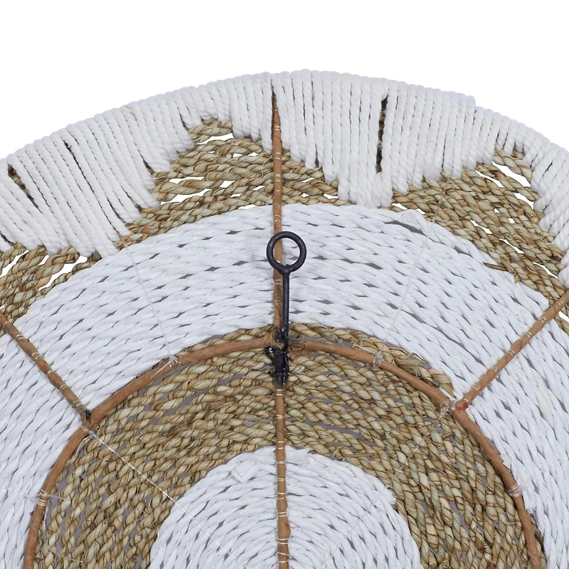 Set of 3 White Cotton Coastal Style Wall Decor 24", 20", 16"