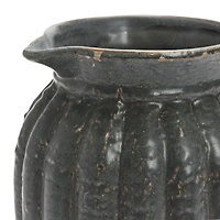 Hello Honey® 2.5qt. Matte Black Stoneware Fluted Pitcher