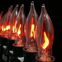 10ct. Flickering Amber Flame C7 Halloween Lights