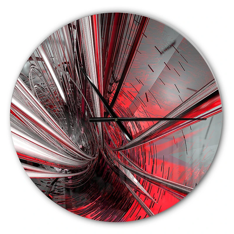 Designart Fractal 3D Deep Into Middle Wall Clock