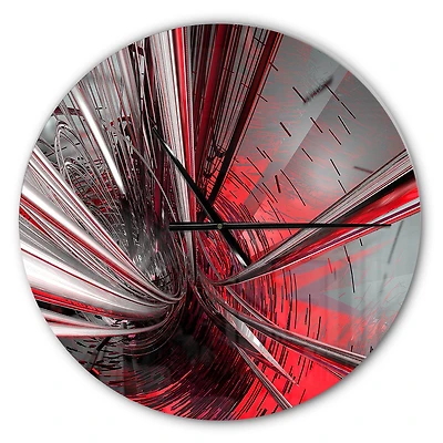 Designart Fractal 3D Deep Into Middle Wall Clock