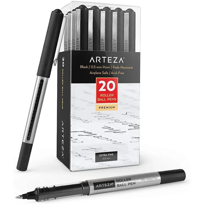 Arteza® 0.5mm Extra Fine Black Roller Ball Pens