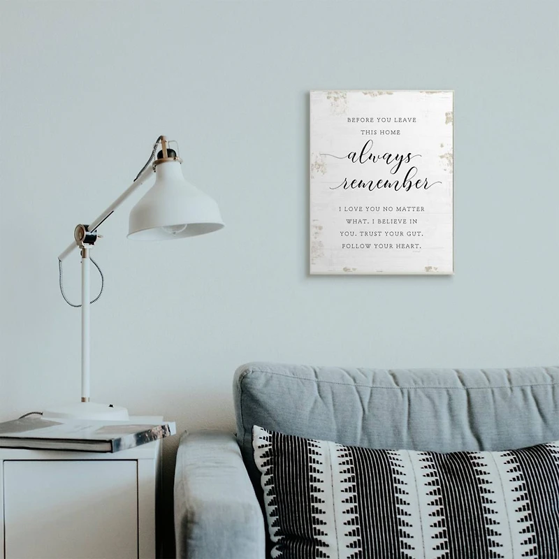 Stupell Industries Always Follow Your Heart Phrase Country Home Charm Wood Wall Plaque