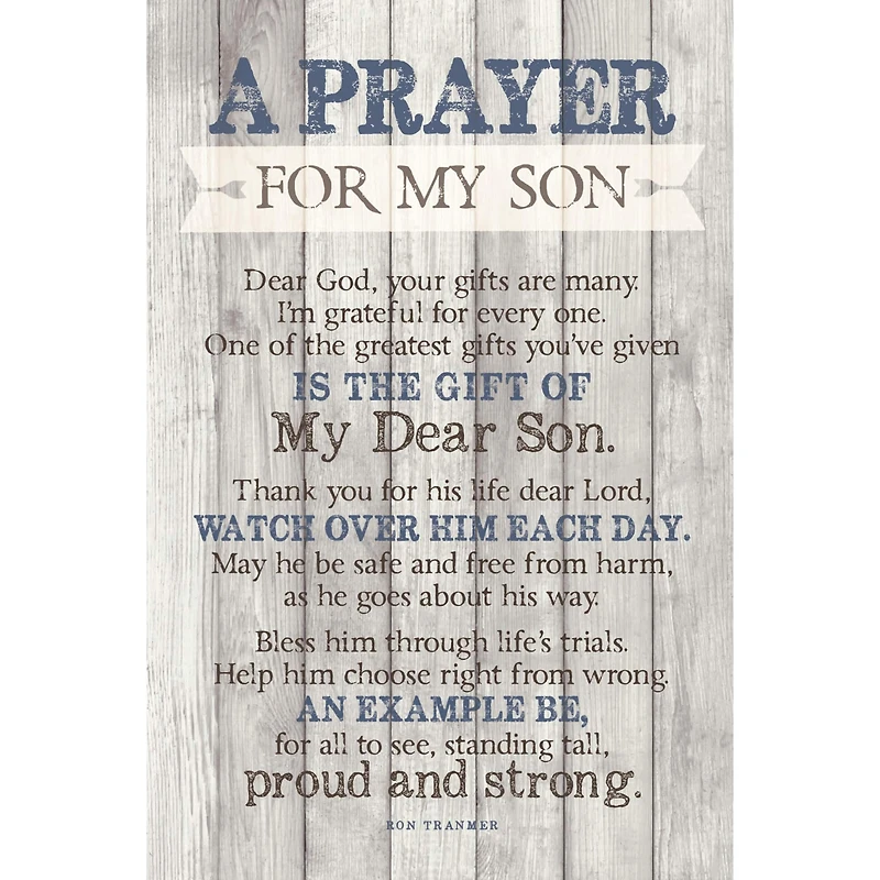 Prayer For My Son: New Horizons Plaque with Easel