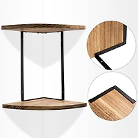 NEX™ 2-Tier Floating Wall-Mounted Solid Wood Shelves