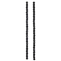 12 Pack: Black Faceted Glass Rondelle Beads, 6mm by Bead Landing™