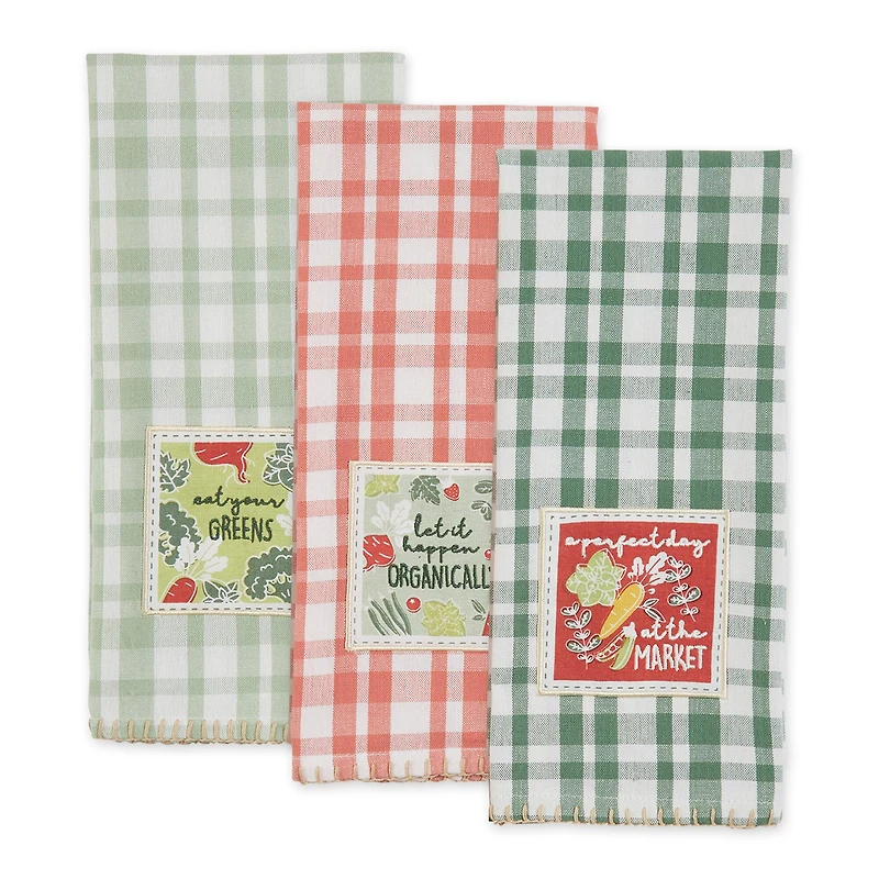 Fresh Market Embellished Dishtowel (Set of 3)