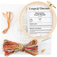 6" Peppermint Nutcracker Punch Needle Kit by Loops & Threads®