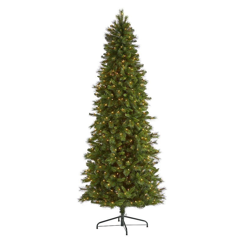 9ft. Pre-Lit West Virginia Mountain Pine Artificial Christmas Tree, Clear LED Lights