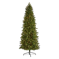 9ft. Pre-Lit West Virginia Mountain Pine Artificial Christmas Tree, Clear LED Lights