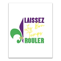 Laissez Les Bon Temps Rouler Mardi Gras Canvas Wall Art