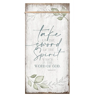 Take Up The Sword Wood Plaque