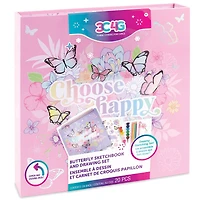 Make It Real 3C4G: Butterfly Sketchbook & Drawing Set, 20pcs