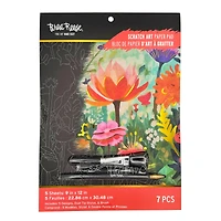 Brea Reese™ 9" x 12" Painted Florals Scratch Art Paper Pad