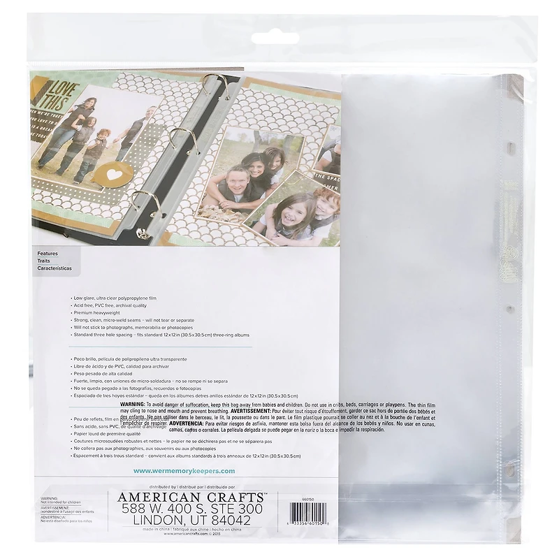 We R Memory Keepers® 12" x 12" Ring Page Protectors