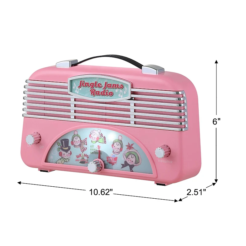 6" Pink Retro Jingle Jams Radio 