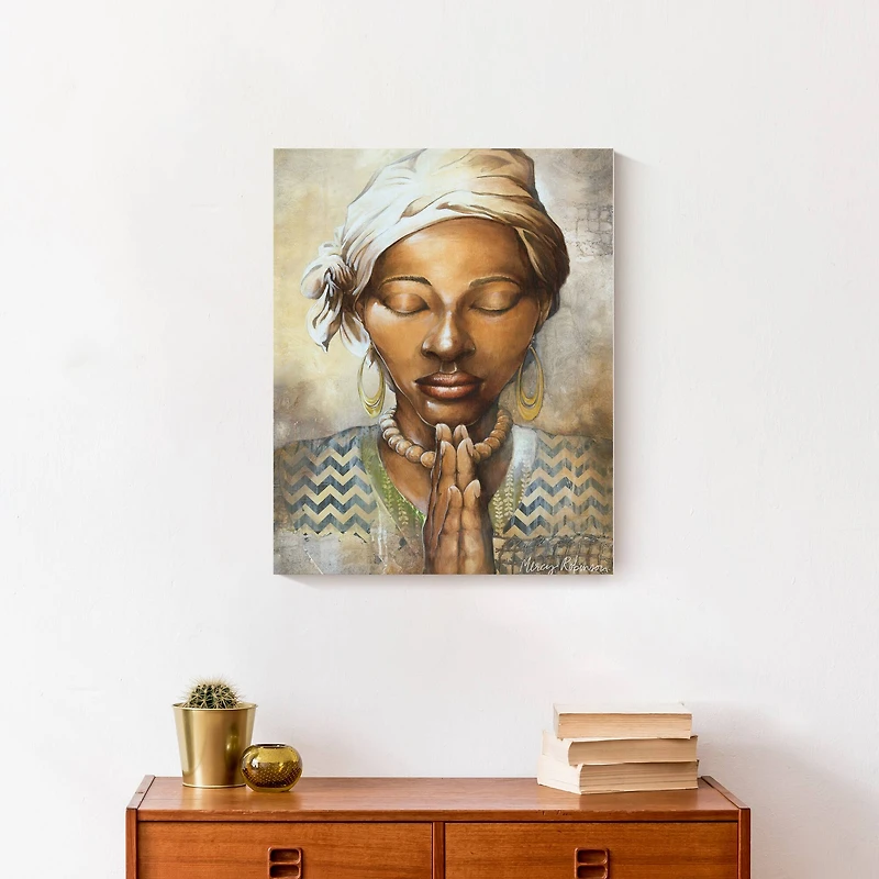 Woman Praying 16" x 20" Canvas Wall Art